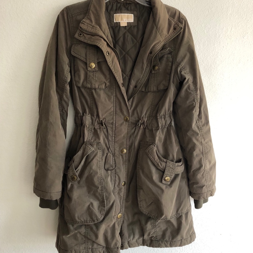Michael Kors olive green utility jacket